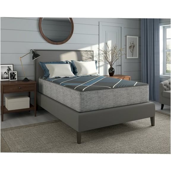 JERFIT 13 Inch King Size Hybrid Mattress, Cooling Gel Memory Foam, Firm Support, Motion Isolation, Edge Support, Grey Blue