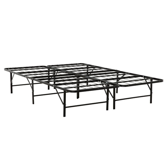 JERFIT 14" Queen Metal Bed Frame with Heavy Duty Steel Mattress Foundation, Black Platform Base with Underbed Storage Space, No Box Spring Needed, Easy Assembly