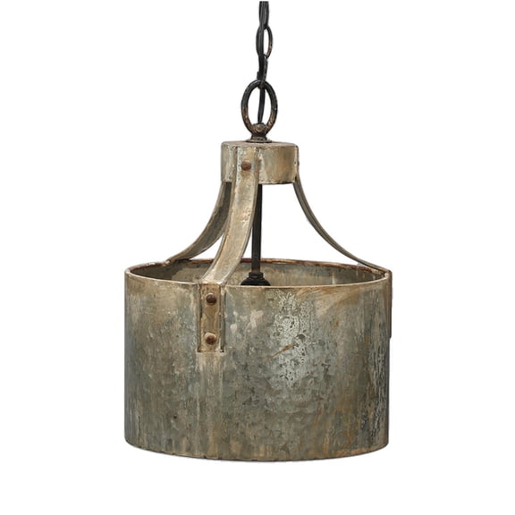 JERFIT 15 Inch Tall Antique Silver Iron Decorative Chandelier, X-Large 11 Inch Wide Hanging Light Fixture
