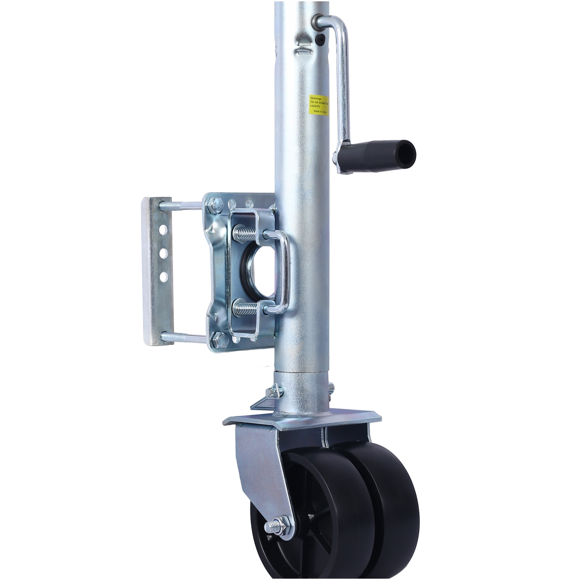 JERFIT 1500 lb Bolt-On Trailer Tongue Jack with Swivel Wheel - 34.5" Heavy Duty Jack Stand for Boat, RV, Horse & Utility Trailers