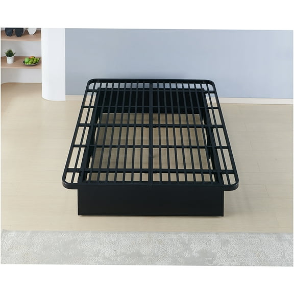 JERFIT 16" Heavy Duty Metal Platform Bed Frame, Queen Size Black, Modern Style, No Box Spring Needed, Sturdy Noise-Free Support