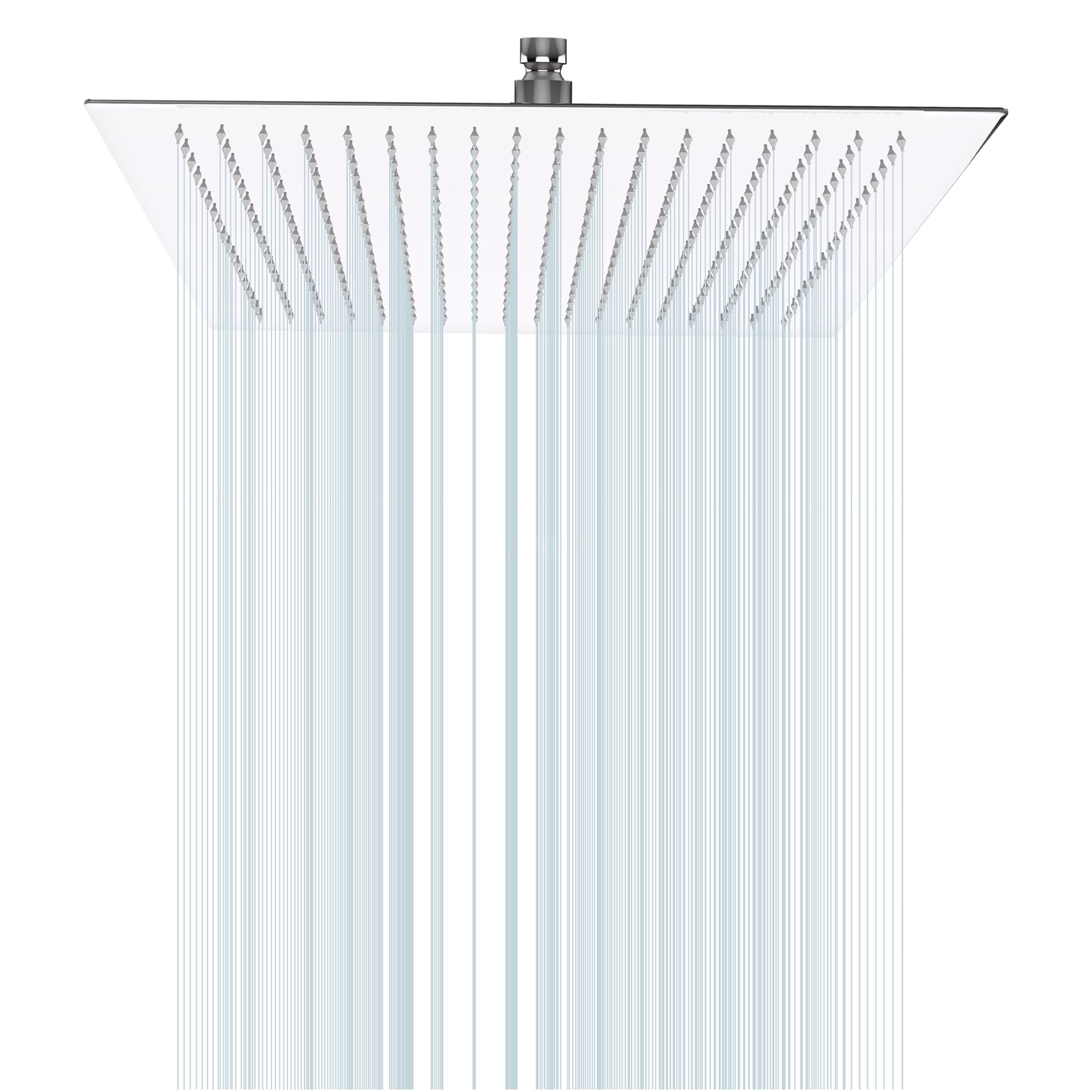 JERFIT 16 Inch Square Rain Shower Head, High Pressure Chrome Showerhead with 360° Adjustment, Easy Install Stainless Steel Ceiling/Wall Mount for Luxury Spa Experience