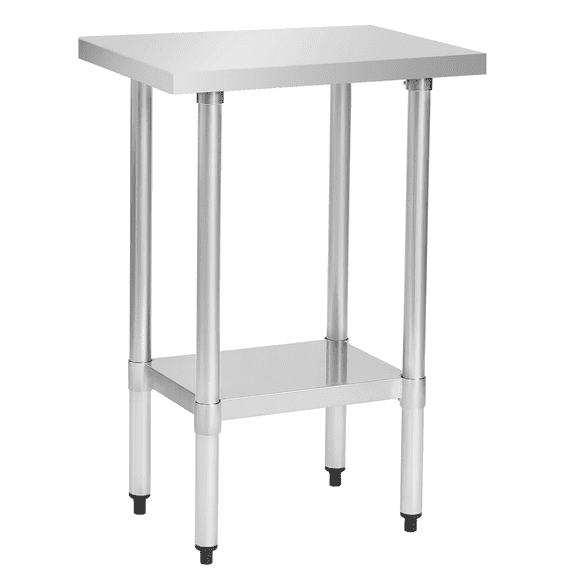 JERFIT 18x24 Inch NSF Commercial Stainless Steel Prep Table with Undershelf, 18-Gauge Work Table for Small Kitchen, Restaurant, Cafe