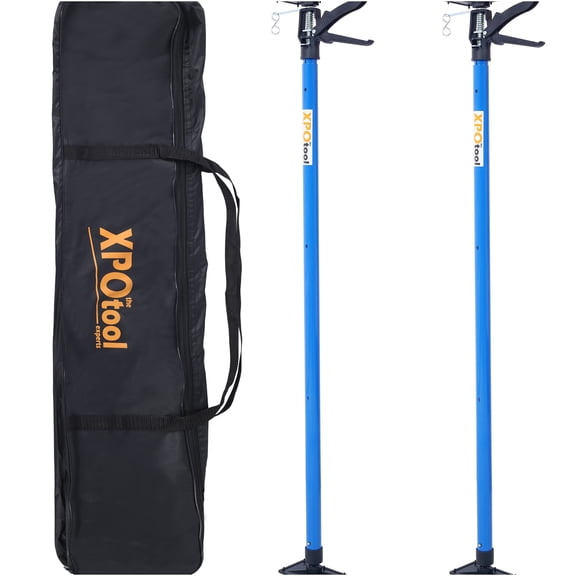 JERFIT 2-Pack Heavy Duty Adjustable Support Pole, 45-114 Inch Telescoping Third Hand Tool for Cabinet Installation, Drywall, Construction, with Non-Slip Pads and Carry Bag