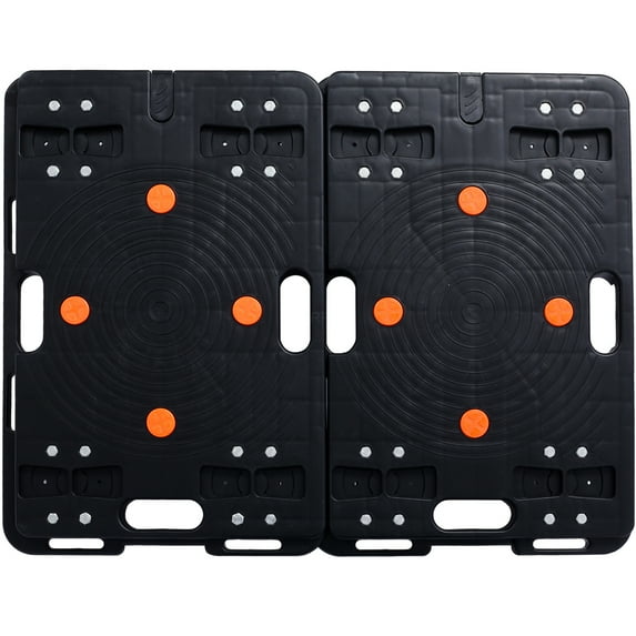 JERFIT 2-Pack Heavy Duty Furniture Moving Dolly with Interlocking Design, 330Lb Capacity Each, 4 PU Wheels for Smooth Rolling, Easy Move Couches, Appliances & Boxes