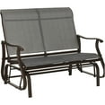 thumbnail image 1 of JERFIT 2-Person Outdoor Patio Glider Bench with Steel Frame, 500+ lb Capacity, Breathable Mesh Loveseat for Garden, Porch & Backyard, Gray, 1 of 9