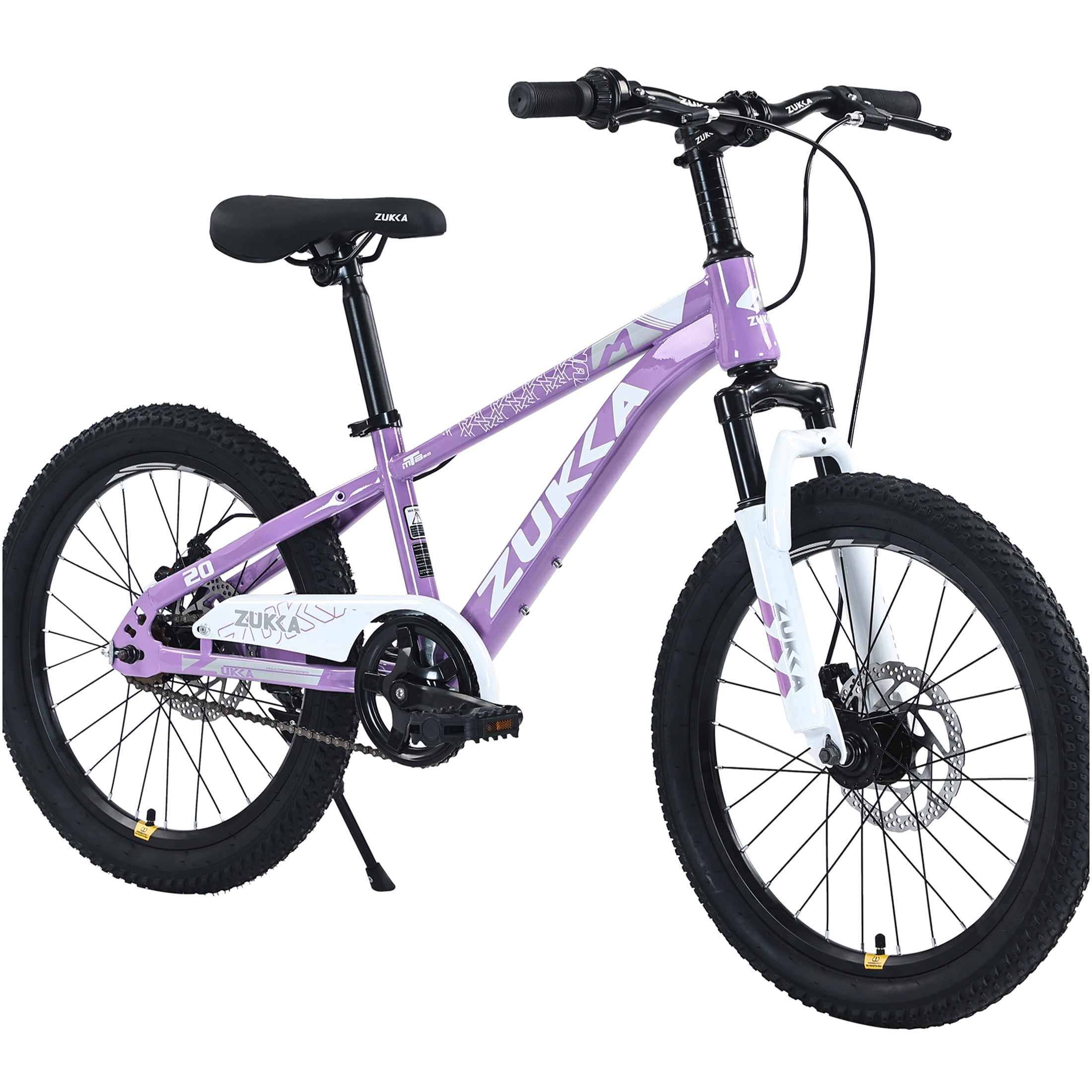 JERFIT 20 inch Kids Mountain Bike for Boys and Girls 7-10 Years, Steel Frame, Purple, Front Suspension Fork, All-Terrain Tires