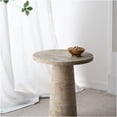 thumbnail image 1 of JERFIT 22 inch Cream Round Pedestal End Table, Small Side Table for Living Room, Bedroom & Entryway, 1 of 9