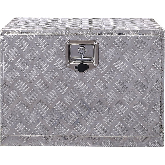 JERFIT 24" Aluminum Truck Tool Box with Lock, Heavy Duty Weatherproof Underbody Storage for Pickup, Trailer & RV