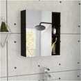 thumbnail image 1 of JERFIT 24" x 18" Wall Mounted Medicine Cabinet with Mirror Door, 5 Adjustable Shelves, Black Bathroom Storage for Over Toilet Space, 1 of 7