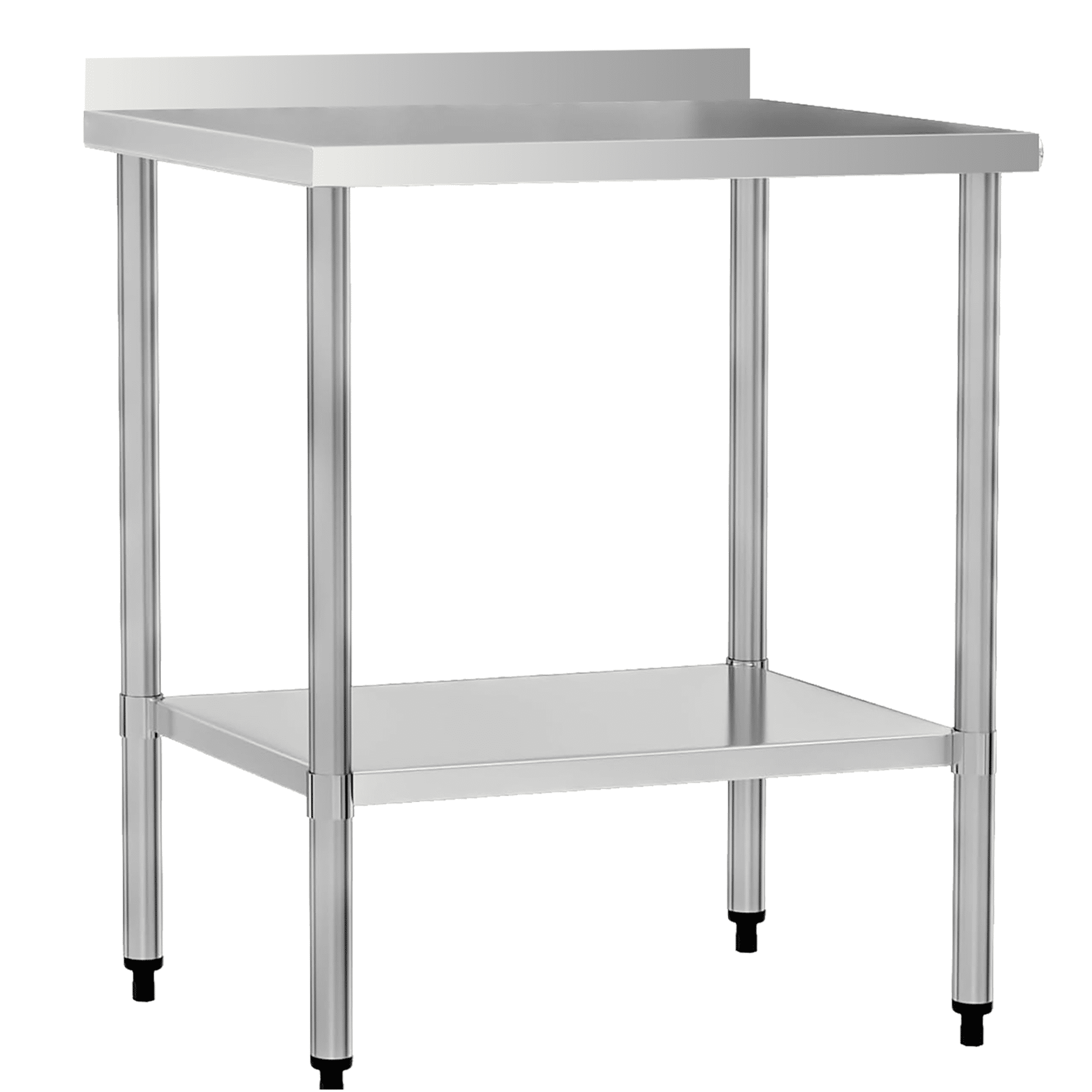 JERFIT 24x30 Inch NSF Stainless Steel Prep Table with Undershelf, 18-Gauge Commercial Kitchen Work Table with Backsplash