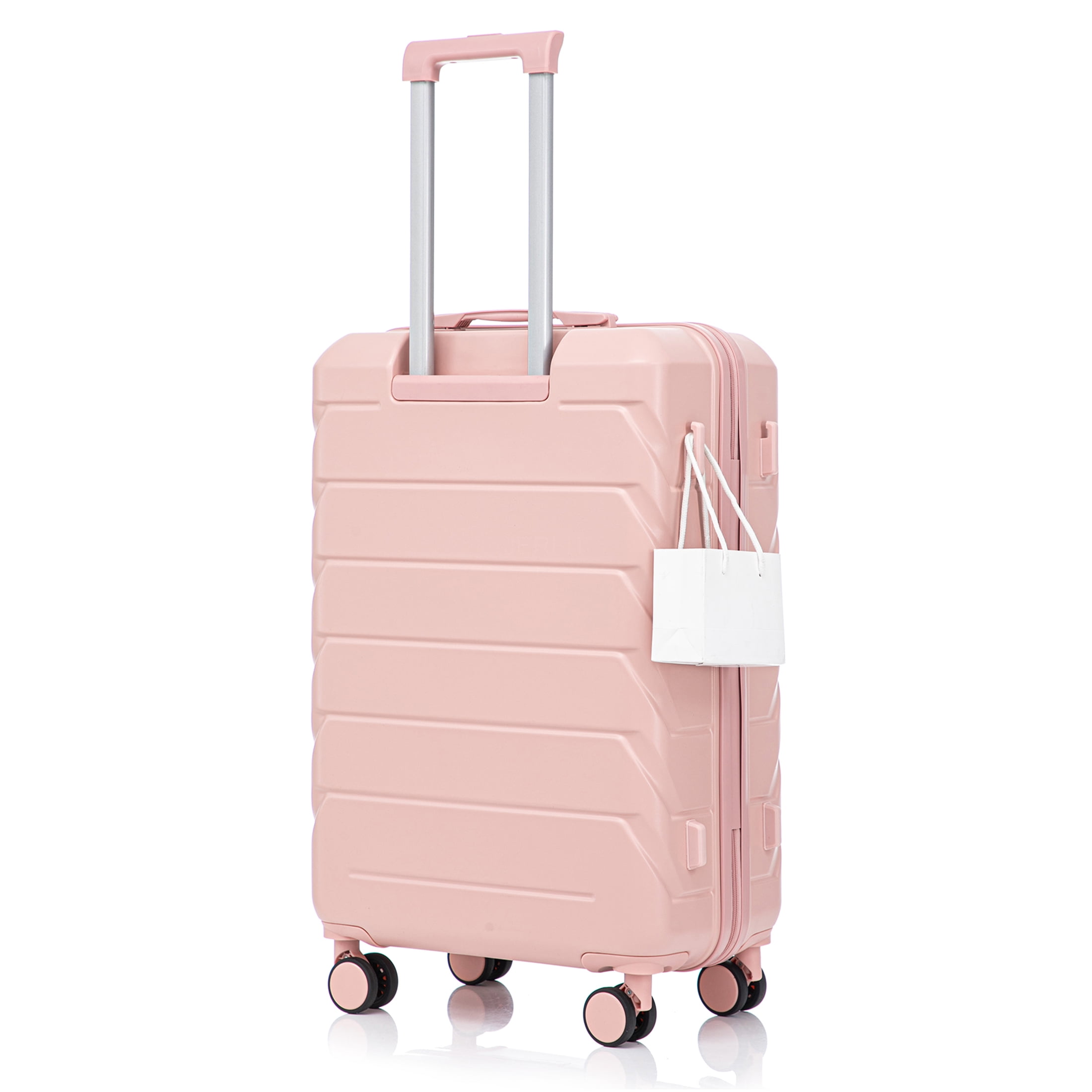 JERFIT 28" Hardshell Spinner Suitcase with TSA Lock, Large Checked Luggage, ABS Scratch-Resistant, 360° Silent Wheels, Pink