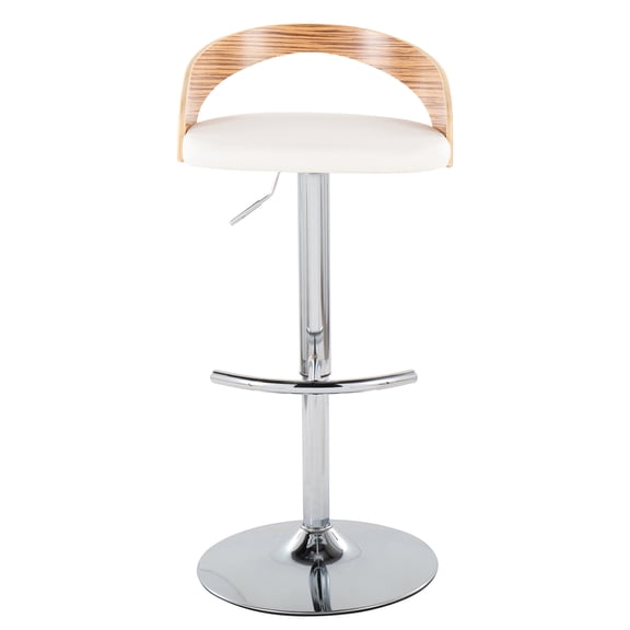 JERFIT 3-Piece Adjustable Swivel Bar Stool Set with Faux Leather Seat and Chrome Metal Base