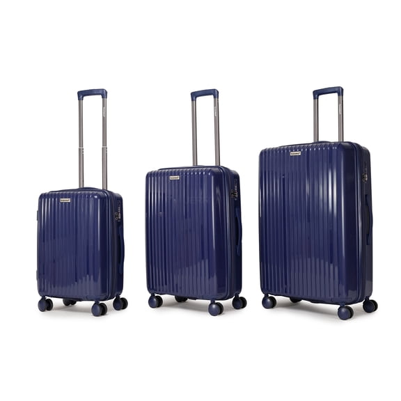 JERFIT 3-Piece Expandable Hardshell Spinner Luggage Set, Durable PC Suitcase with 360 Wheels, TSA Lock, Blue Travel Luggage for Men and Women