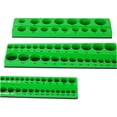 thumbnail image 1 of JERFIT 3-Piece SAE Magnetic Socket Organizer Set with 68 Slots, Green Plastic Tool Tray for Toolbox, Tool Chest & Rolling Carts, 1 of 10