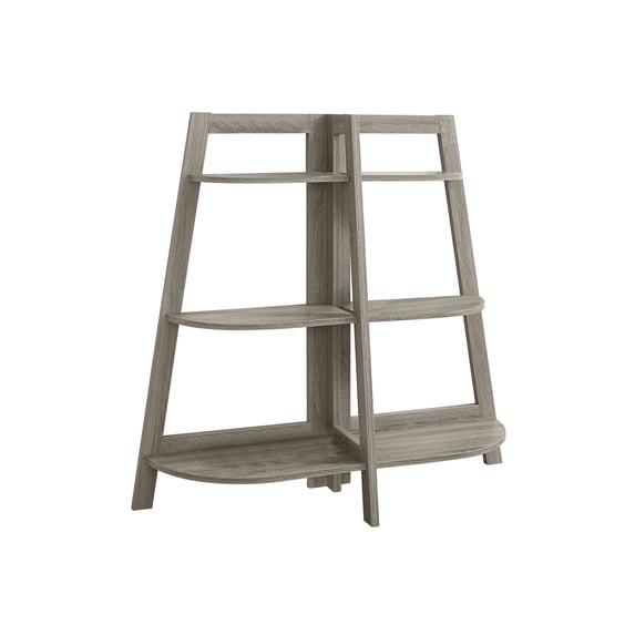 JERFIT 3-Tier Industrial Bookshelf Ladder Shelf, 48"h Taupe Bookcase with Open Shelves for Living Room, Office, Bedroom