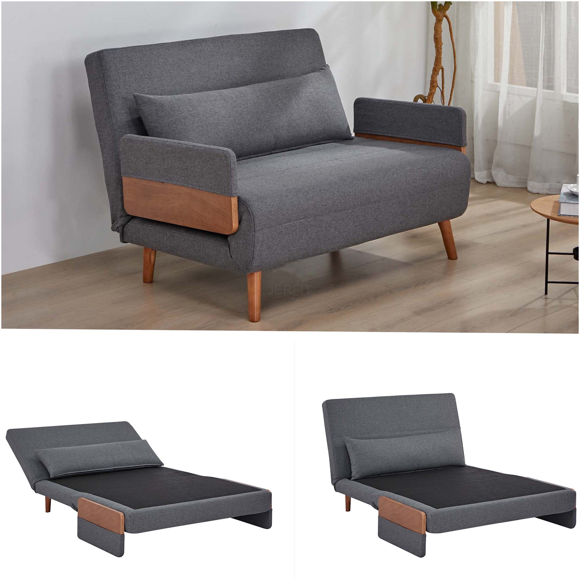 JERFIT 3-in-1 Convertible Sleeper Sofa Bed with Adjustable Backrest ...