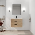 thumbnail image 1 of JERFIT 30 Inch Wall Mounted Bathroom Vanity with Sink, Soft Close Drawers & Side Shelf, Modern Floating Design in Imitative Oak, 1 of 8