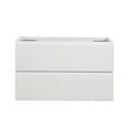 thumbnail image 1 of JERFIT 36 Inch White Bathroom Vanity Without Sink, Wall Mount Cabinet with 2 Soft Close Drawers, Modern Handle-Free Design, 1 of 6