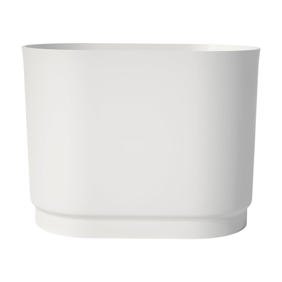 JERFIT 39 Inch Freestanding Bathtub, Deep Soak Solid Surface Tub, Matte White Finish, Non-Slip Modern Soaking Tub for Bathroom