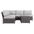 thumbnail image 1 of JERFIT 4-Person Outdoor Patio Furniture Set with Cushions & Table, All-Weather PE Wicker, Fully Assembled, Brown, 1 of 9