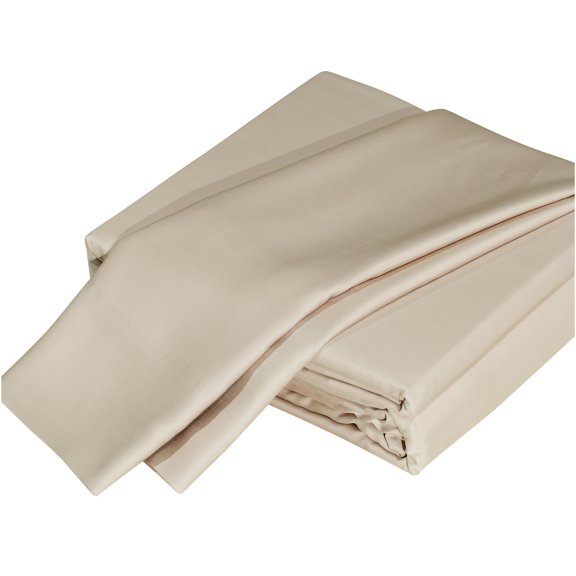 JERFIT 4-Piece TENCEL Lyocell Queen Sheet Set - Cooling, Breathable & Hypoallergenic, OEKO-TEX Certified, Light Khaki