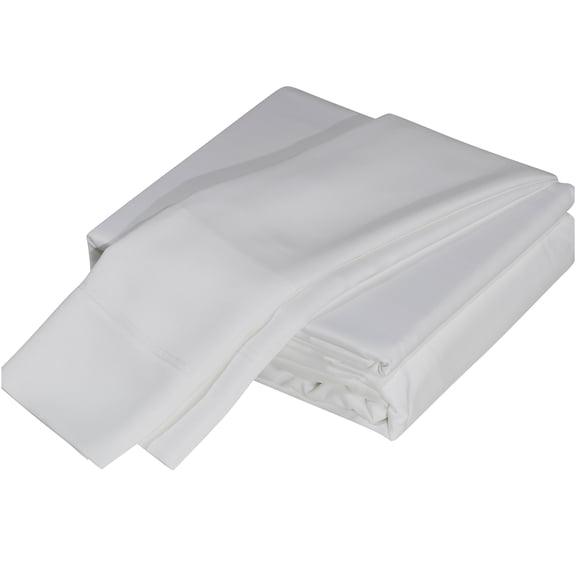 JERFIT 4-Piece Tencel Lyocell Sheet Set King Size, Eco-Friendly Eucalyptus Bed Sheets, Silky Soft, Cooling, Hypoallergenic, Deep Pocket Fitted, White