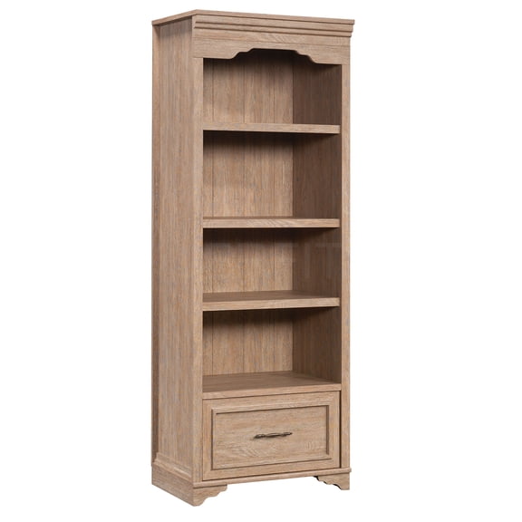 JERFIT 43 inch TV Stand with Drawers, Brown Shabby Chic Media Console for Living Room, Farmhouse Style Engineered Wood Entertainment Center with Storage