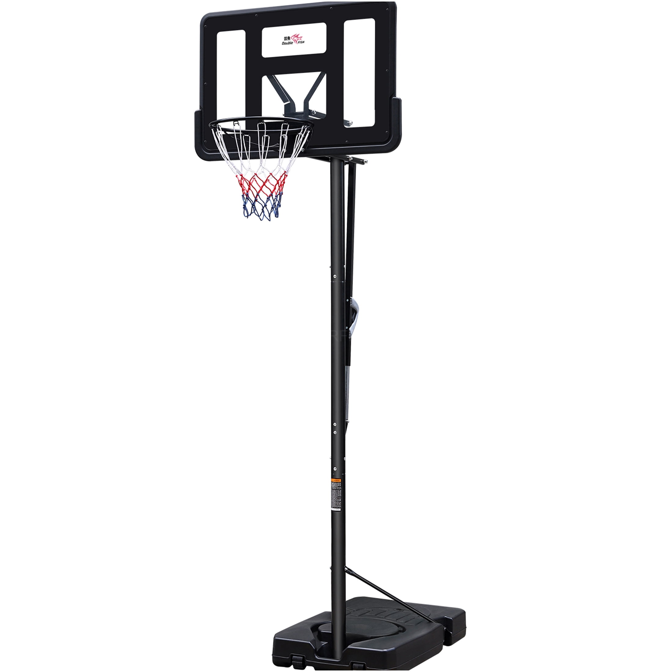 JERFIT 44" Portable Basketball Hoop System, Adjustable Height 7.5-10 ft, Stable Fillable Base with Wheels for Outdoor, Indoor, Backyard, Pool Use