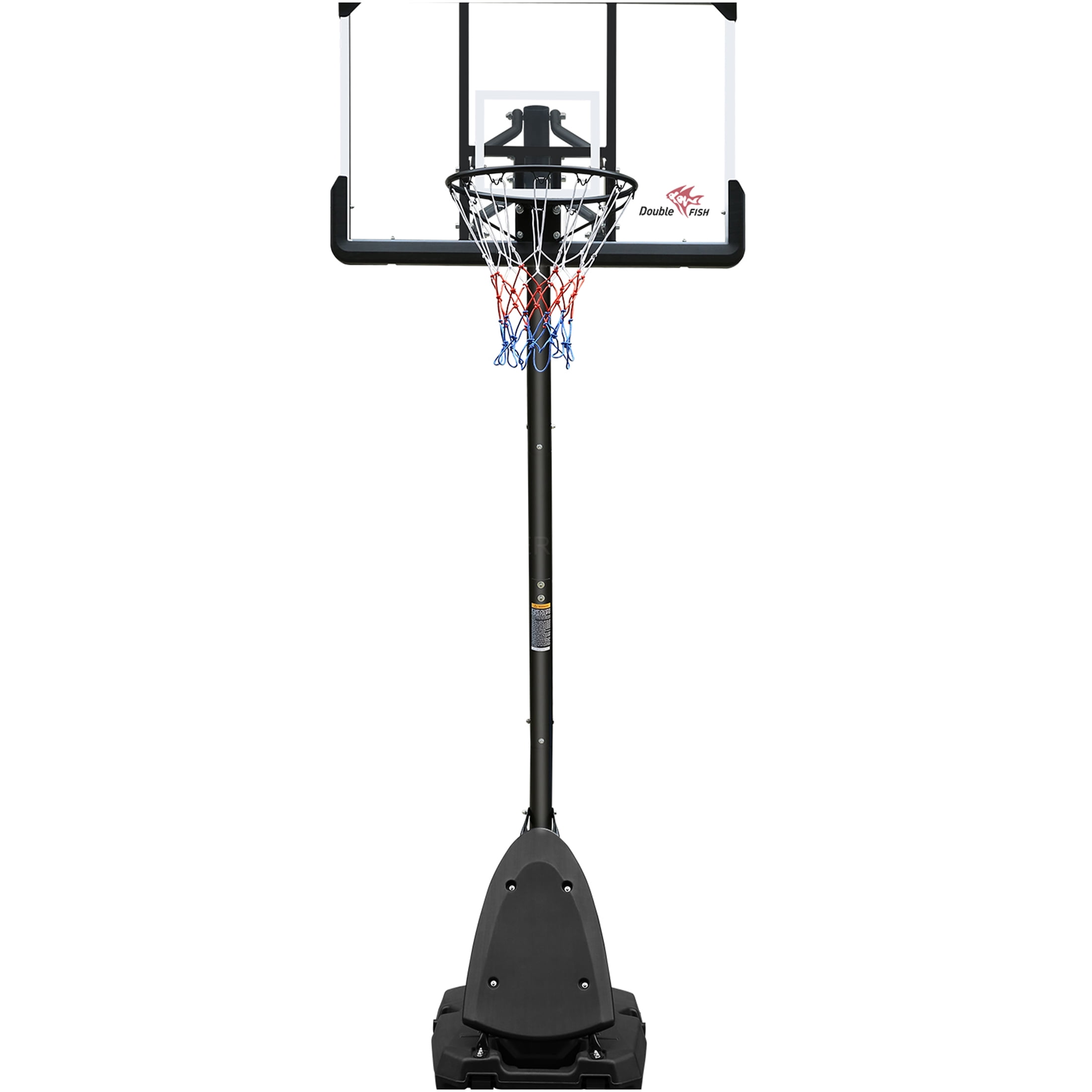 JERFIT 44" Portable Basketball Hoop System with Wheels, Height Adjustable 7.5-10ft Goal Post for Outdoor Indoor Use, Includes Sand/Water Base