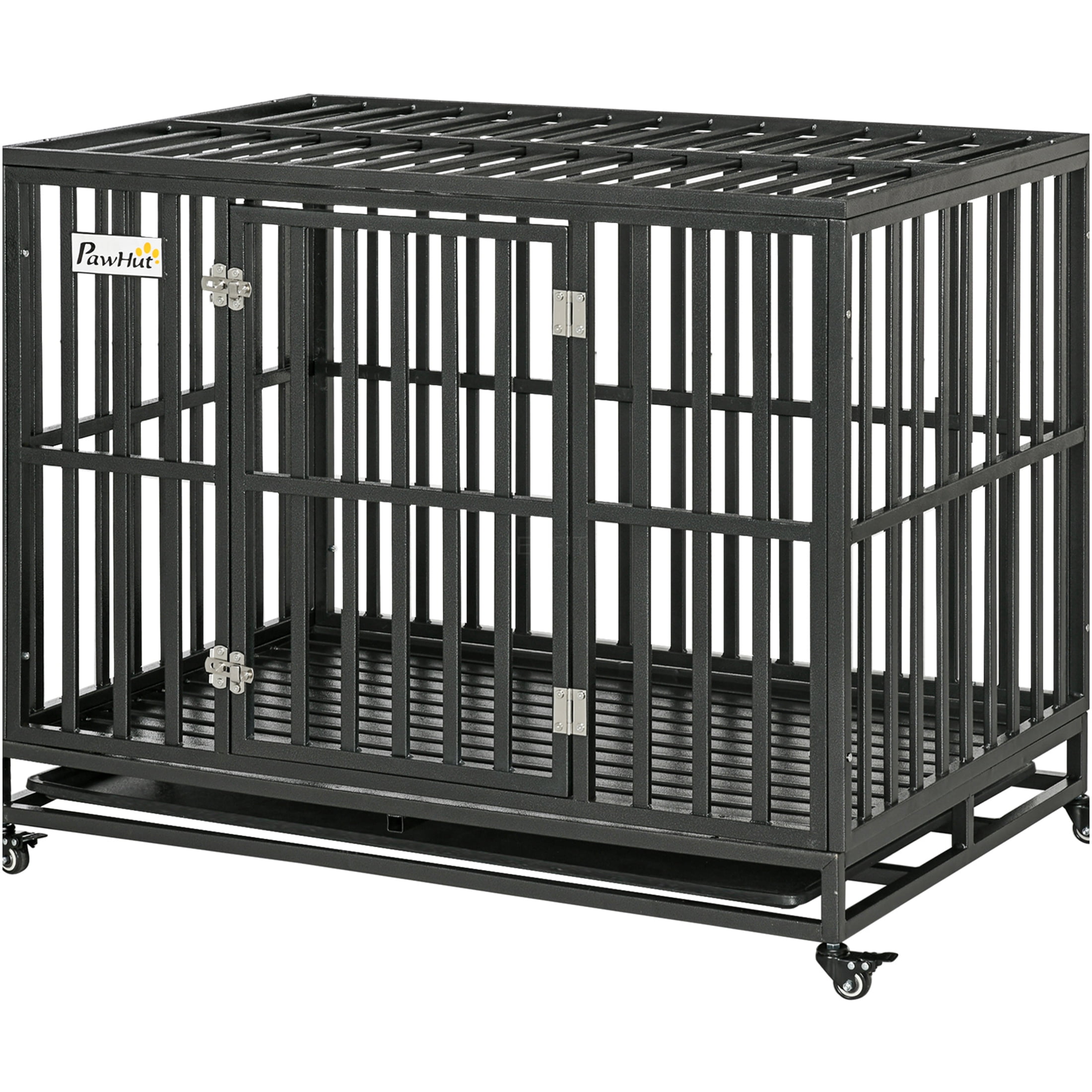 Visual Reference: Jerfit 45 Heavy Duty Dog Crate With Wheels Locking Security