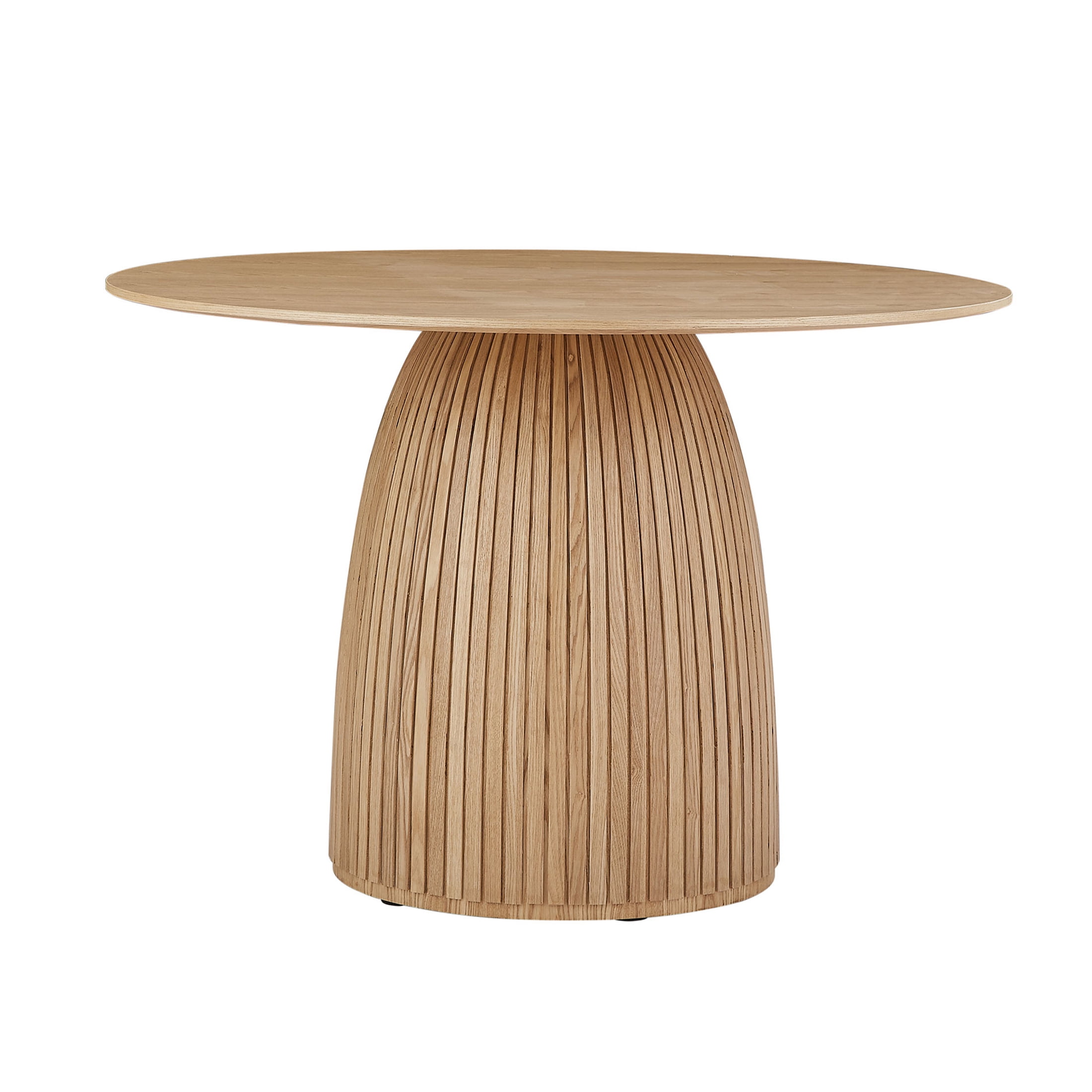 JERFIT 47.24 Inch Round Dining Table for Kitchen, Modern Oak Finish MDF ...