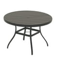 thumbnail image 1 of JERFIT 48 Inch Round Outdoor Dining Table for 6, Black Steel Patio Table with Umbrella Hole, All-Weather Garden Backyard Deck Lawn Furniture, 1 of 7