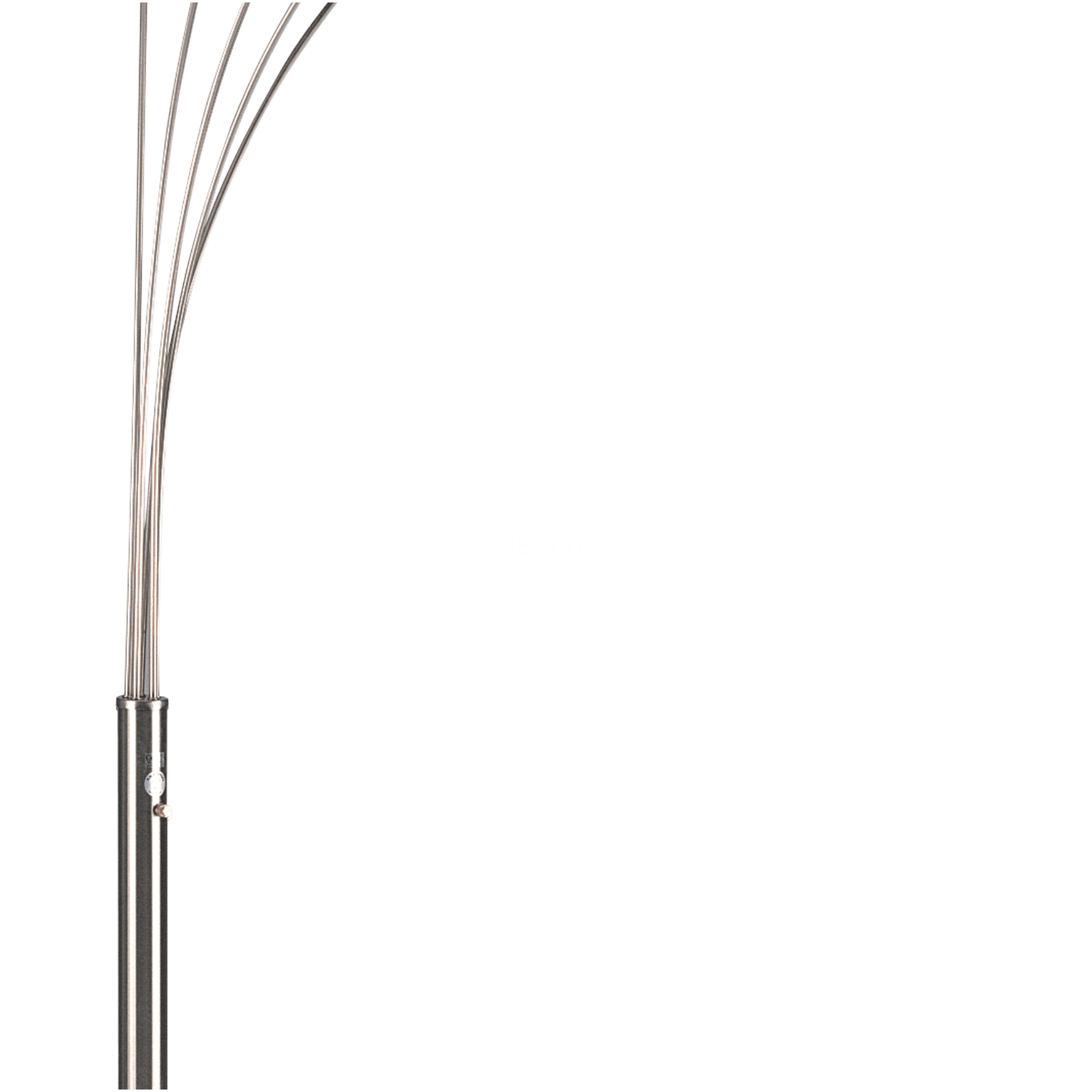 JERFIT 5-Head Adjustable Arc Floor Lamp with Dimmer, Brushed Nickel Finish, Modern Standing Lamp for Living Room, Bedroom, Office