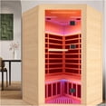 thumbnail image 1 of JERFIT 5-Person Canadian Hemlock Infrared Sauna Room Kit with Bluetooth Speaker, Chromotherapy Lighting, 9 Carbon Heaters, 30-65°C Temp Control for Home Spa, 1 of 10