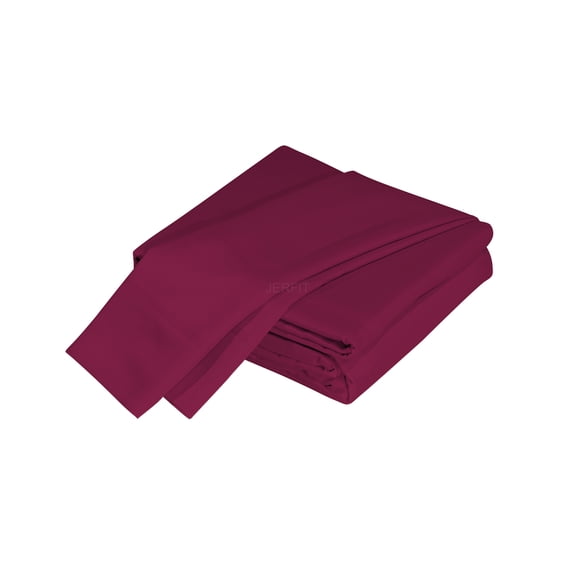 JERFIT 5-Piece Bamboo Viscose Sheet Set - OEKO-TEX Certified, Temperature Regulating & Hypoallergenic, Deep Pockets, Burgundy, Split King