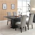 thumbnail image 1 of JERFIT 5-Piece Modern Grey and Black Dining Table Set with 4 Upholstered Chairs for Kitchen & Dining Room, 1 of 6