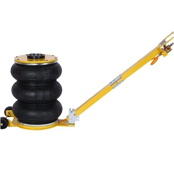 JERFIT 5 Ton Triple Bag Air Jack, 11000lbs Heavy Duty Pneumatic Car Lift, 16" Lift Height, Portable Off-Road Jack for SUV, Truck, Vehicle Recovery, Yellow