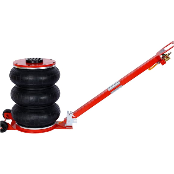 JERFIT 5 Ton Triple Bag Air Jack for Cars, 11000LBS Lifting Capacity, Portable Off-Road Pneumatic Jack for SUV, Truck, ATV on Soft Terrain & Muddy Roads, Red