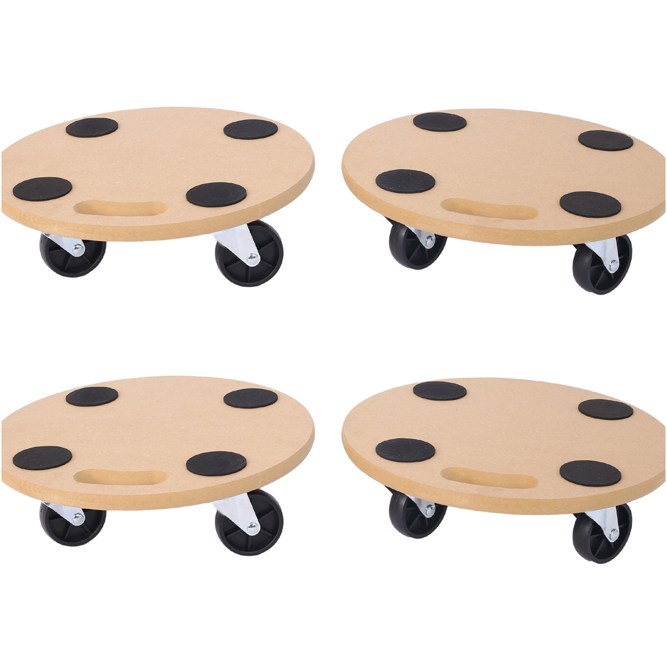 JERFIT 500 lbs Heavy Duty Furniture Dolly, 15 inch 4-Pack Wood Moving Platform with Wheels for Appliance, Piano, Couch, Sofa, Fridge