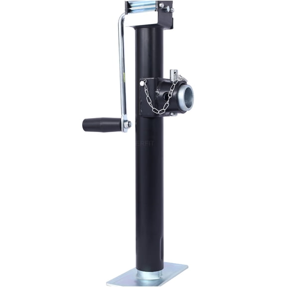 JERFIT 5000 lb Heavy Duty Trailer Tongue Jack with Weld-On Mount, 15.5" Vertical Travel Swivel Jack for Boat & Utility Trailers, Black