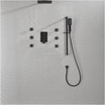 thumbnail image 1 of JERFIT 6-Function Matte Black Wall Mounted Shower System with Rainfall Showerhead and Body Sprays, 1 of 10