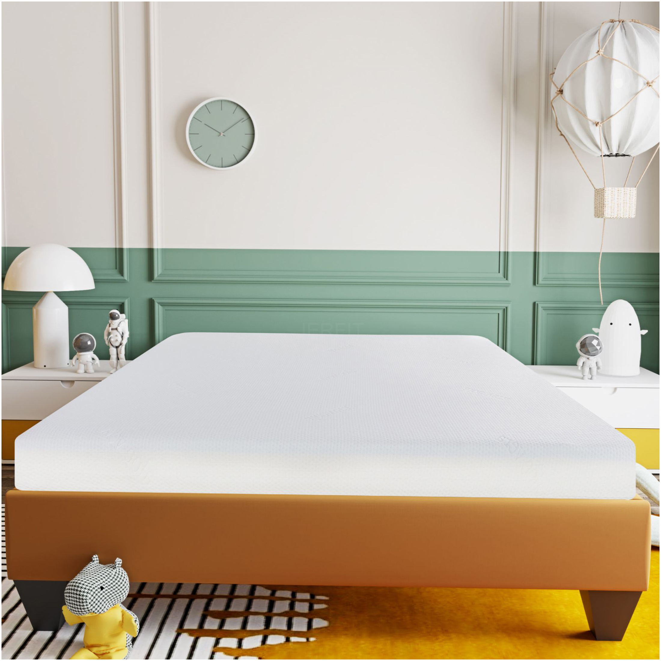 JERFIT 6 Inch Full Size Gel Memory Foam Mattress, Firm Support Cool Sleep, CertiPUR-US Certified, Bed-in-a-Box, White