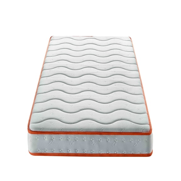 JERFIT 6 Inch Twin Hybrid Mattress in a Box, Medium Soft Feel, CertiPUR-US Certified Foam & Pocket Springs for Motion Isolation, Pressure Relief, Creamy White