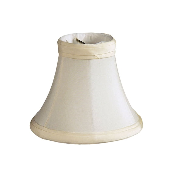 JERFIT 6-Pack White Shantung Silk Chandelier Lamp Shades with Flame Clip, Slant Design No Finial Needed for Easy Installation