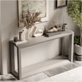 thumbnail image 1 of JERFIT 60 Inch Console Table with Storage, Industrial Sofa Table for Living Room, Entryway Hallway Behind Couch Table, Solid Wood Veneer & MDF, Distressed Grey Finish, 1 of 10