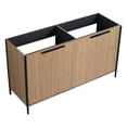 thumbnail image 1 of JERFIT 60 Inch Light Coffee Modern Bathroom Vanity with Soft Close Doors, Freestanding Storage Cabinet, No Sink Included, 1 of 8
