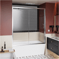 thumbnail image 1 of JERFIT 60" Single Sliding Tub Shower Door with Clear Tempered Glass, Chrome Finish, Adjustable Width & Waterproof Seal, 1 of 7