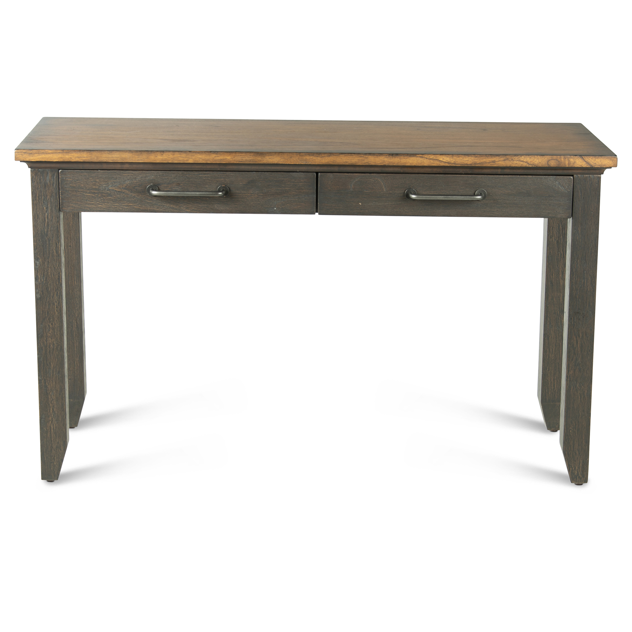 JERFIT 60 inch Sofa Table with 2 Drawers, Brown Wood Console Table for ...