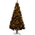 thumbnail image 1 of JERFIT 7.5ft Pre-Lit Artificial Christmas Tree with 500 Warm White LED Lights, Realistic PVC Branch Tips for a Full Look, Foldable Metal Base, Easy Assembly Holiday Decor, 1 of 10